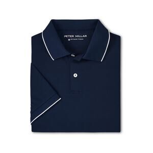 Peter Millar XL Crown Sport Volley Performance Pique Polo Navy